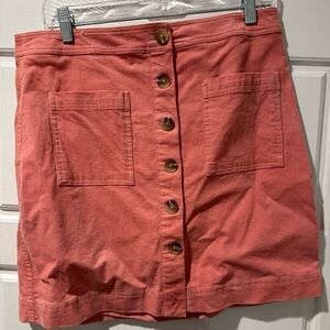Women’s Cremieux pink corduroy skirt size 10
